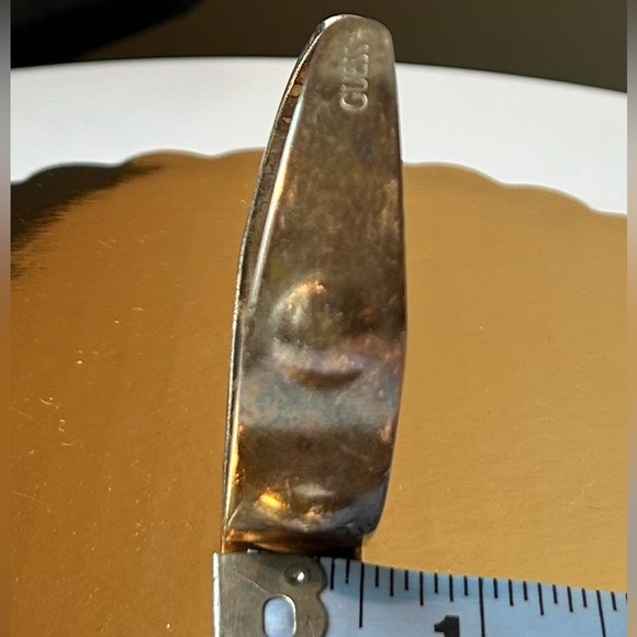 Silver Cuff by GUESS -  distressed design - Picture 6 of 6